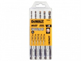 DEWALT DT60099 Extreme Impact Masonry Drill Bit Set 5 Piece £13.99
